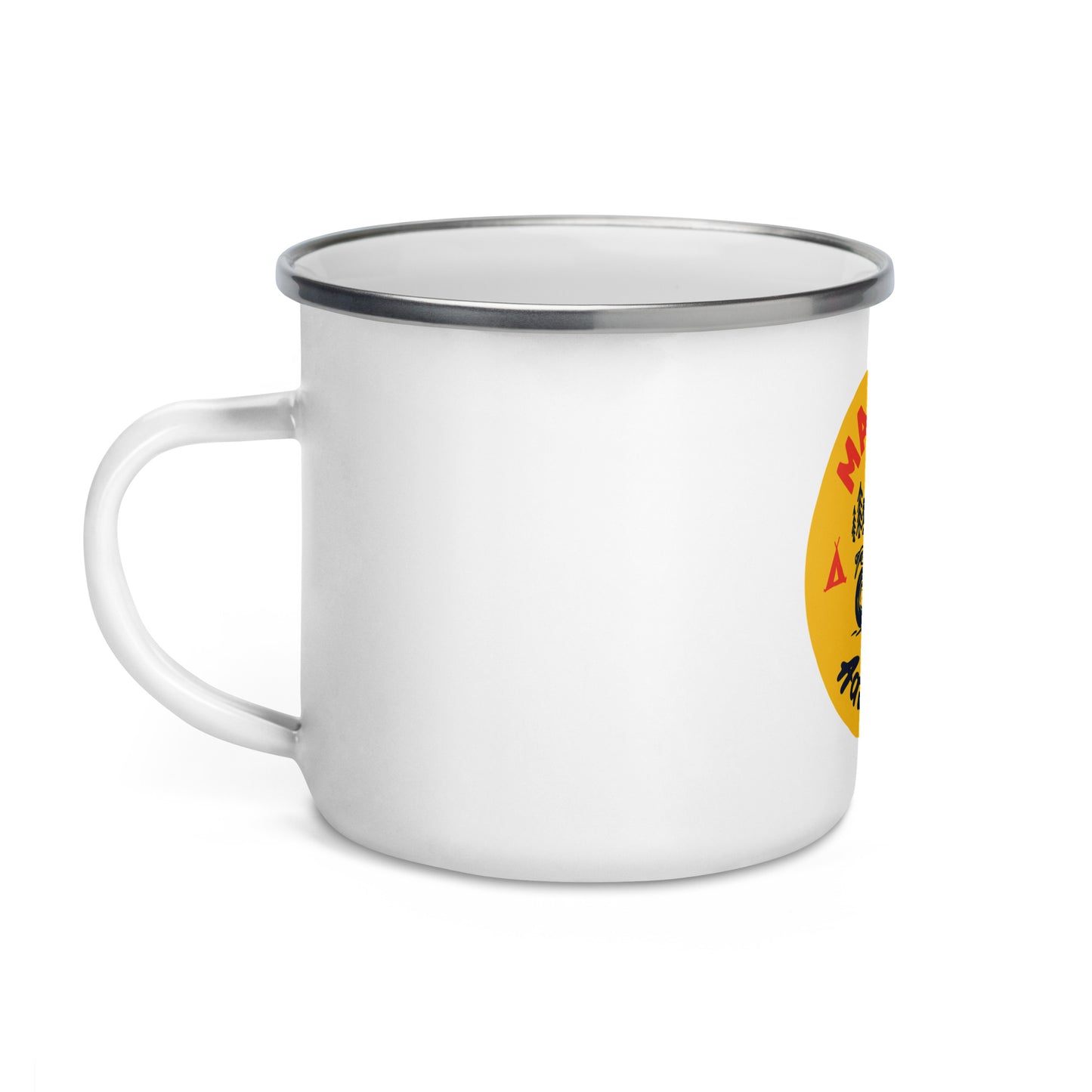 Man and Bike Adventures Enamel Mug