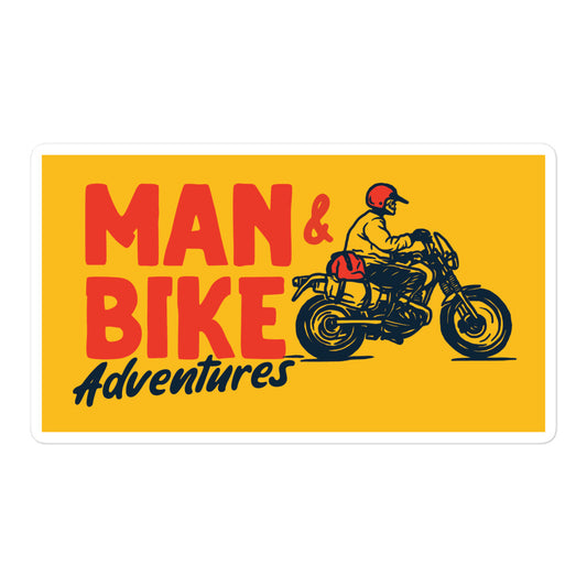 Man and Bike Adv Stickers