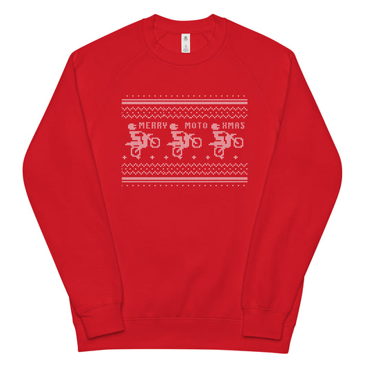 Unisex Moto Santa Raglan Sweatshirt