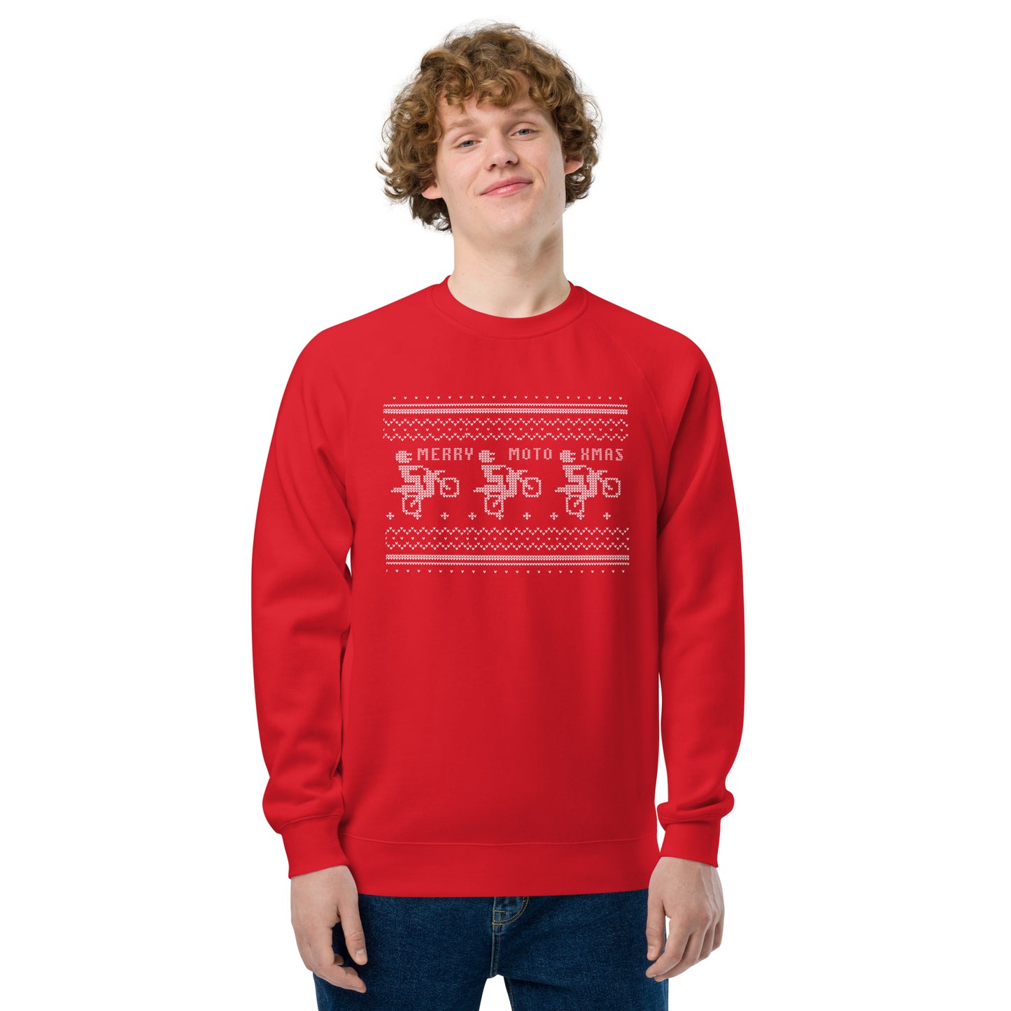 Unisex Moto Santa Raglan Sweatshirt